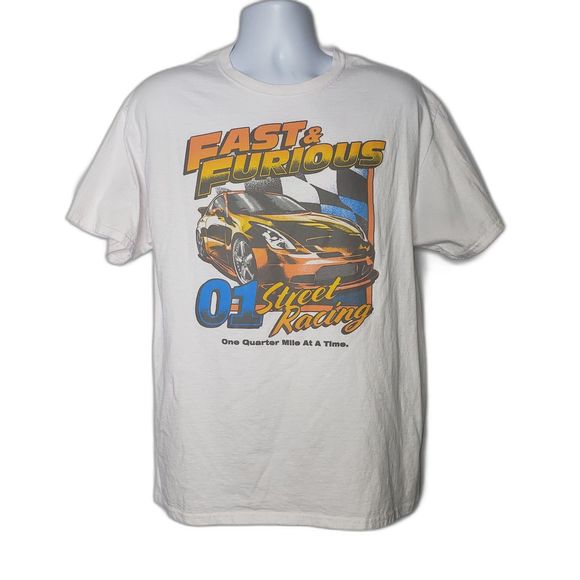 Fast & Furious Other - FAST & FURIOUS 01 One Quarter Mile At A Time. White T Shirt Size Large